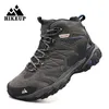 Dress Shoes HIKEUP Winter Boot Men Outdoor Hiking Boots Suede High Top Trekking Rainproof Tactical Combat Military 221125