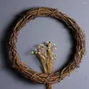 Decorative Flowers Large Natural Grapevine Wreaths 4Pcs 30cm Christmas Rattan Wreath Frame Holiday Twig Garland For DIY Craft Front Door