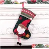 Kerstdecoraties Kerst decoraties Jaar Kous Socks Sack Xmas Gift Candy Bag met Snowman Santa Elk Printing For Home NA DHPH9