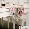 Christmas Decorations Christmas Decorations Santa Claus Elk Tablecloth Merry Xmas Decor Year Table Runner Wedding Decoration Party B Dhieq