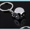 Party Favor DHS Keychains Super Deal New Creative Key Chain Metal äkta personlighet Dice Alloy Keychain för bilring Trinka 174 J Dhezt