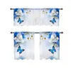 Curtain Dream Of Painting Butterflies In Ink Semi-Sheer Kitchen Curtains Valance And Printing Farmhouse Window