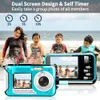 Подводная видеокамера 2.7K 48 -мегапоровое водонепроницаемые цифровые камеры 10 футов HD Selfie Dual Screen 16x Zoom Flashlight Camera