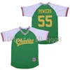 O beisebol da faculdade usa 55 Kenny Powers Jersey Hokkaido Nippon-Ham Fighters 11 Shohei Ohtani Leste e Down Charros mexicano Charros Baseball Jersey 100% costume