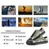 Männer Frauen DIY Custom Shoes Low Top Canvas Skateboard -Sneaker Triple Black Customization UV -Druck Sport Sneaker KELE354