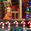 Садовые украшения Goldendoodle Holiday Living 36x16cm Рождественский светодиодный светодиодный светодиодный декор Doodle Dog с стрункой на открытом воздухе 221123