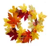 Kwiaty dekoracyjne 30 cm jesienne wieniec dynia jesienna girland rattan halloween dekoracje drzwi frontowych