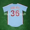 College Baseball Wears Retro 19 Greg Luzinski Jersey 23 Ryne Sandberg 36 Robin Roberts 6 Joe Torre White Grey Blue Vintage Baseball