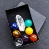 Pendant Necklaces Wholesale 8 Pcs Many Style Irregular Shape Clear Quartz And Stone Round Beads Healing Chakra Jewelry