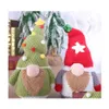 Kerstdecoraties Kerstdecoraties Zachte textuur Nieuwigheid Knuppel pluche pop -poppen Decoratie gebreide gezichtsloos realistisch voor wonen R DHQWN