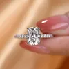 Solitaire Ring ATTAGEMS Rings Emearld Cut 35CT VVS D Color 925 Sterling Silver Pass Diamond Test for Women Elegant 221119