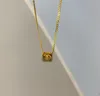 Colar de designer de luxo para mulheres festas de pendente de gargantilha Cristal Crystal 18K Gold Brass Brass Copper Brand C-Letter Jóias de Declaração