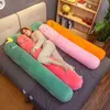 Cartoon Animals Plush Long Pillow Plants Long Pillow Carrot Dinosaur Strawberry Cuddles Bedroom Sleeping Pillow Gifts J220729