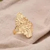 Cluster Rings Ring Dubai 7-8 For Women/Girl Gold Color Arab Folk-custom Metal Jewelry Middle Eastern Bijoux Africains