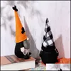 その他のお祝いのパーティー用品漫画ハロウィーンパーティーサプライズゴーストフェスティバルプロップクロスルドルフフェイスレスドールディスプレイdhlxeを飾る