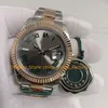 20 Modelowe zegarek zegarek dla mężczyzn 41 mm 904L stal Everose złota Wimbledon Dial Fled Bezel Dwucie Bransoletka V12 Automatyczna CAL.2813 Ruch Watche Mechaniczne