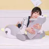 6080100Cm Súper Suave Pingüino Abrazo Lindo Animal de Dibujos Animados Azul Gris Pingüino Relleno Muñeca Almohada Niñas Amantes Regalos de San Valentín J220729