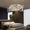 Żyrandole postmodernistyczne LED żyrandol oświetlenie ceramiczna kreatywna salon wisząca lampa nordycka sypialnia restauracja deco gałęzie