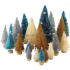 Juldekorationer Juldekorationer 33 st ornament Mini Sisal Silk Xmas Tree Creative for Home Decoration PI669 Drop Delive Dhtoj