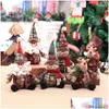 Kerstdecoraties Kerstdecoraties Poppen Home Hangers Santa Claus Sneeuwman Elk Toys Xmas Figurines Gift voor kinderen Tree Hangi Dhlnm