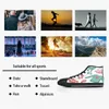 Shoessneakers Canvas Casual Custom Men Shoes Women Fashion Черная белая апельсин