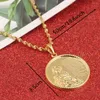 Pendant Necklaces Religious Jewelry Gold Color Virgin Mary Pendants Chain Women Christianity Medal