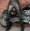 メンズパンツスタイル韓国メンズ本物の革牛の男性スリムオートバイバイカーパンタロンホムウインドプルーフ高品質プラスサイズ