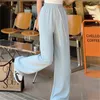 Pantalon f￩minin Plamtee cordon de crampon normcore Chic Women All Match Straight 2022 Summer Fashion Loose Office Wear Panton de lady Solid