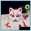 Máscaras de festa máscara de plástico de moda gato forma meia -face máscara não fácil de deformar suprimentos de festa ecológicos duráveis ​​4 5yd b gota deliv dhiln