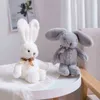 Cute Cartoon Farfalla Cravatta Coniglio Pop Baby Soft Giocattoli di peluche per ldren Bunny Sleeping Mate Farcito Peluche Giocattolo per neonati J220729