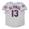 Le baseball universitaire porte le maillot de baseball Vintage 2000 Mike Piazza 13 Edgar Alfonzo 4 Robin Ventura 32 Mike Hampton White Grey Black Jerseys