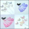 Autres Fournitures De Fête D'événement Beauté Pourpre Décor En Forme De Papillon Soirée De Mariage Décorer Cuisson Gâteau Dorure Plug In Unit 0 Dhhkd