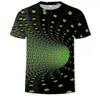 Camisetas masculinas 2022 verão redemoinho manga curta camiseta casual top 3dt-shirts moda o-pescoço camisa streetwear