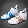 Scarpe eleganti 2022 Calcio Uomo Moda Volare Superficie tessuta Stivali traspiranti Outdoor Leggero Allenamento alto alla caviglia 221125