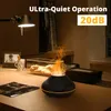 Umidificatori a fiamma vulcanica Diffusore di aromi Lampada a olio essenziale 130ml Umidificatore d'aria portatile USB con profumo di luce notturna a colori Casa