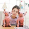 Creative 3D Printed Plush Pig Toy Cushion Soft Filled PP Cotton Indoor Pig Bed Soffa Chair Cushion Surprised Birthday Xmas Gift J220729