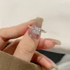 L30q Eheringe Luxus Gold Wed Designer Ring für Frau 925 Sterling Silber Diamant Rund Oval 5a Zirkonia Damen Liebe Ewigkeit Versprechen Verlobung R