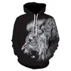 Heren hoodies mannen/vrouwen cap cap windbreaker sweatshirts mode herfst lente tijger leeuw oud digitaal printen vol