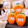 One Bag 8 Piece Carrot Plush Toy Simulation Snack Cushion Kawaii Sakura Rabbit Dinosaur Plush Creative Toy For Kids J220729