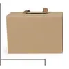 PRINCIPAL DE GREST KRAFT PAPEL Caixa de embrulho preto marrom marrom capa dobrável corda Tote de caixa de caixa Sapatos para casa branca portátil m2 gota del dhuit