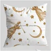 Cushion/Decorative Pillow Cushion/Decorative Pillow Merry Christmas Er Xmas Decorative Pillowcase Cotton Snowflake Print Cushion Liv Dhnck