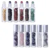 10 ml Natural Crystal Stone Essential Oil Bottles Portable Gemstone Transparent Roller Ball Bott Parfym Bottling SN338