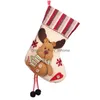 Kerstdecoraties Kerst decoraties Jaar Kous Socks Sack Xmas Gift Candy Bag met Snowman Santa Elk Printing For Home NA DHPH9