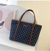 Bag new tote bag large capacity women's Commuter one shoulder denim texture letter Outlet Purse