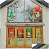 Juldekorationer juldekorationer Merry Decor for Home Xmas Happy Year Noel 2022 Christma Garland hängande ornament 115x40 Dhreb