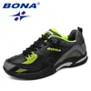 Chaussures de robe BONA Style Hommes Tennis Jogging en plein air Baskets à lacets athlétiques confortables légers doux 221125