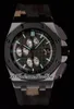 APF 2641 A3126 Cronógrafo automático Mens relógio 44 VERDE PRATA PRATA TEXTUNDO DIAL BARKINGS CAMUFLAGEM RORBO