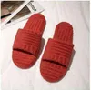 Flat Outwear Ladies Slides Flip Flops Women X220402 Luxury Brand Peep Toe Thick Sole Green Corduroy Summer Autumn Runway