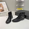 2022 Designer Channel Boots Chaussures Nude Noir Bout Pointu Mi Talon Longues Bottes Courtes Chaussures mmI