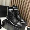 2022 Designer Channel Boots Buty Nude Black Winted Stopa Środkowy obcas Długie krótkie buty Buty Mnx